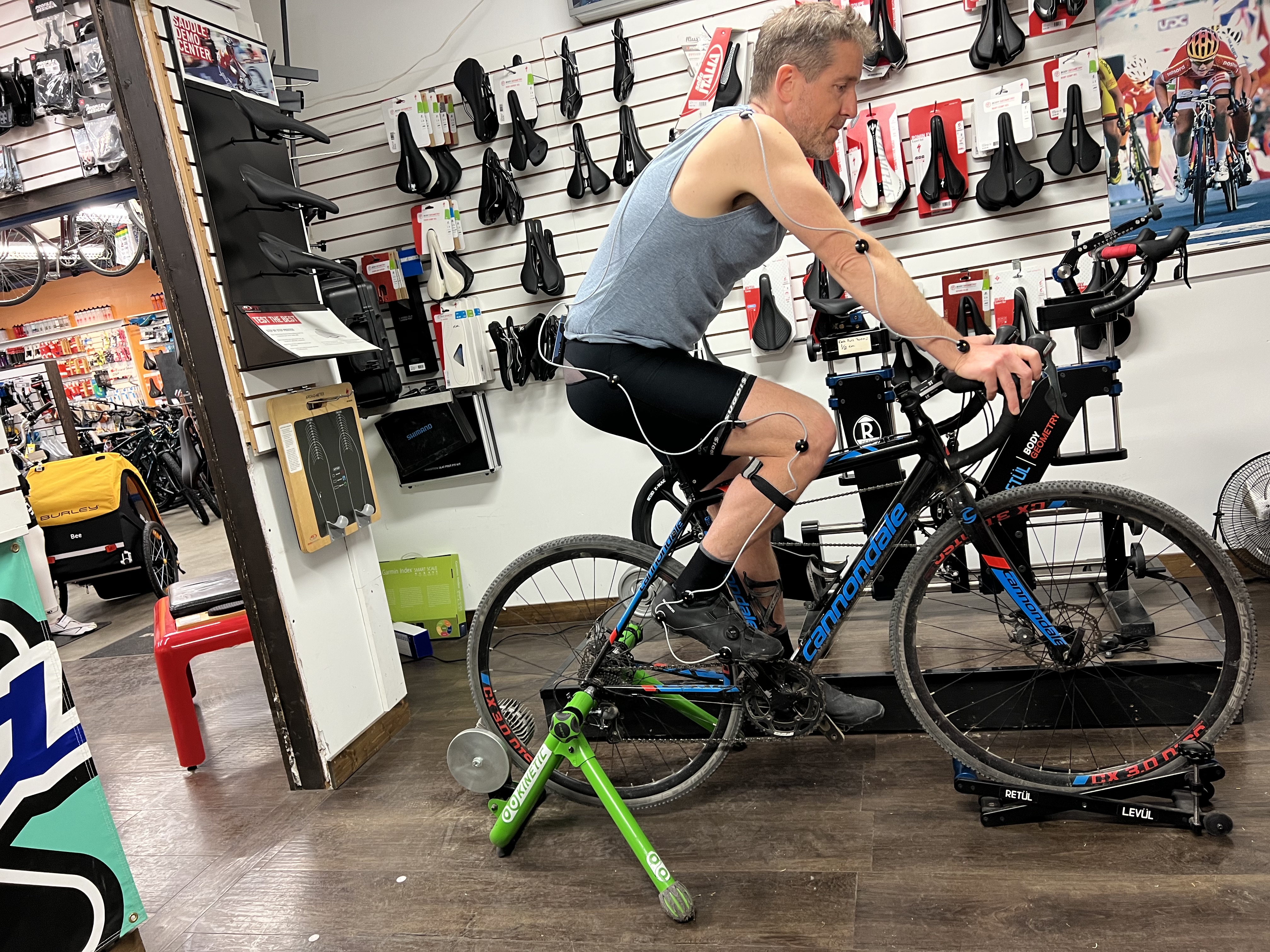 Competitive cyclist bike shop fit